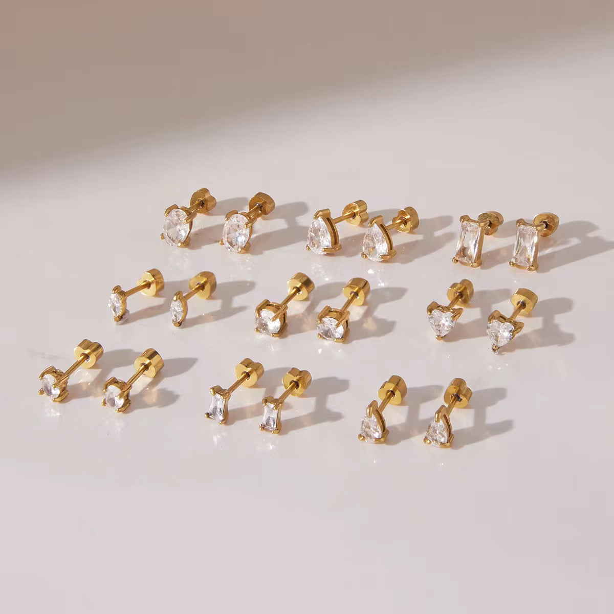 CLARA STUDS EARRINGS ( SET OF 3 PAIRS)