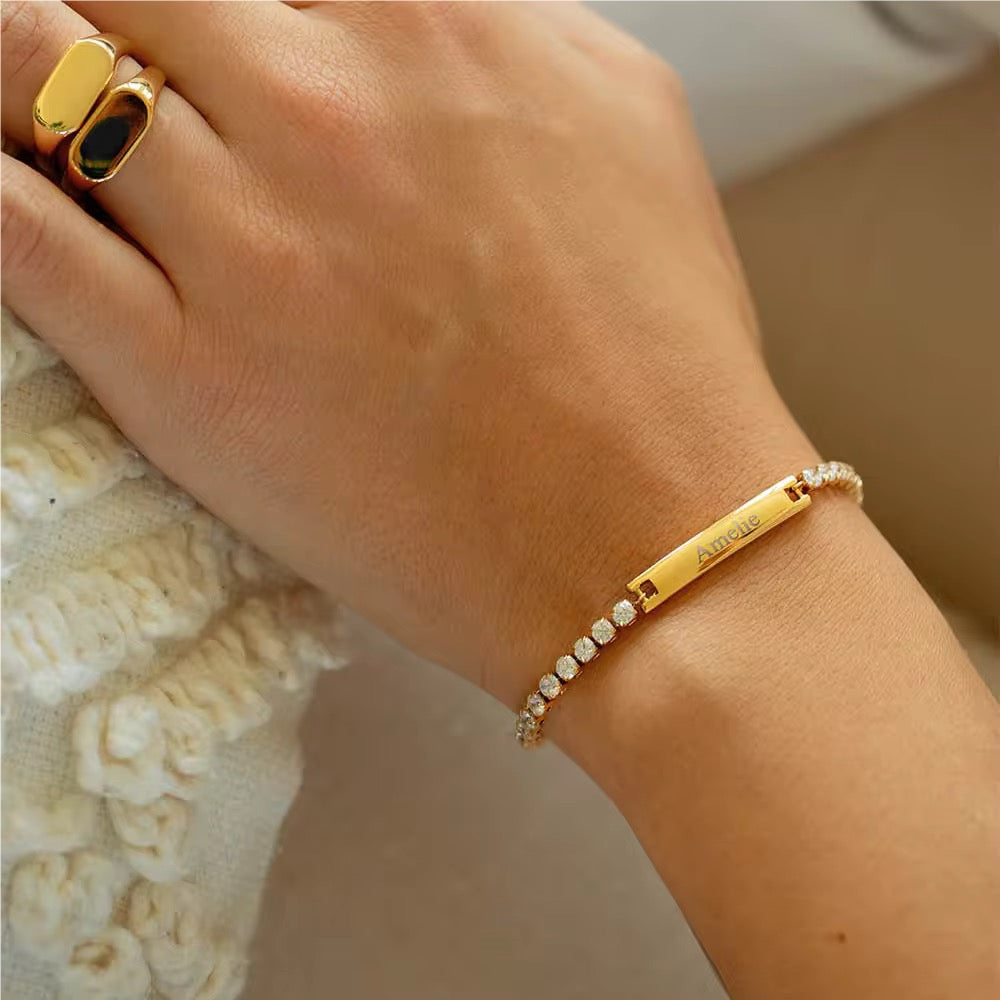 TENNIS BRACELET ENGRAVABLE