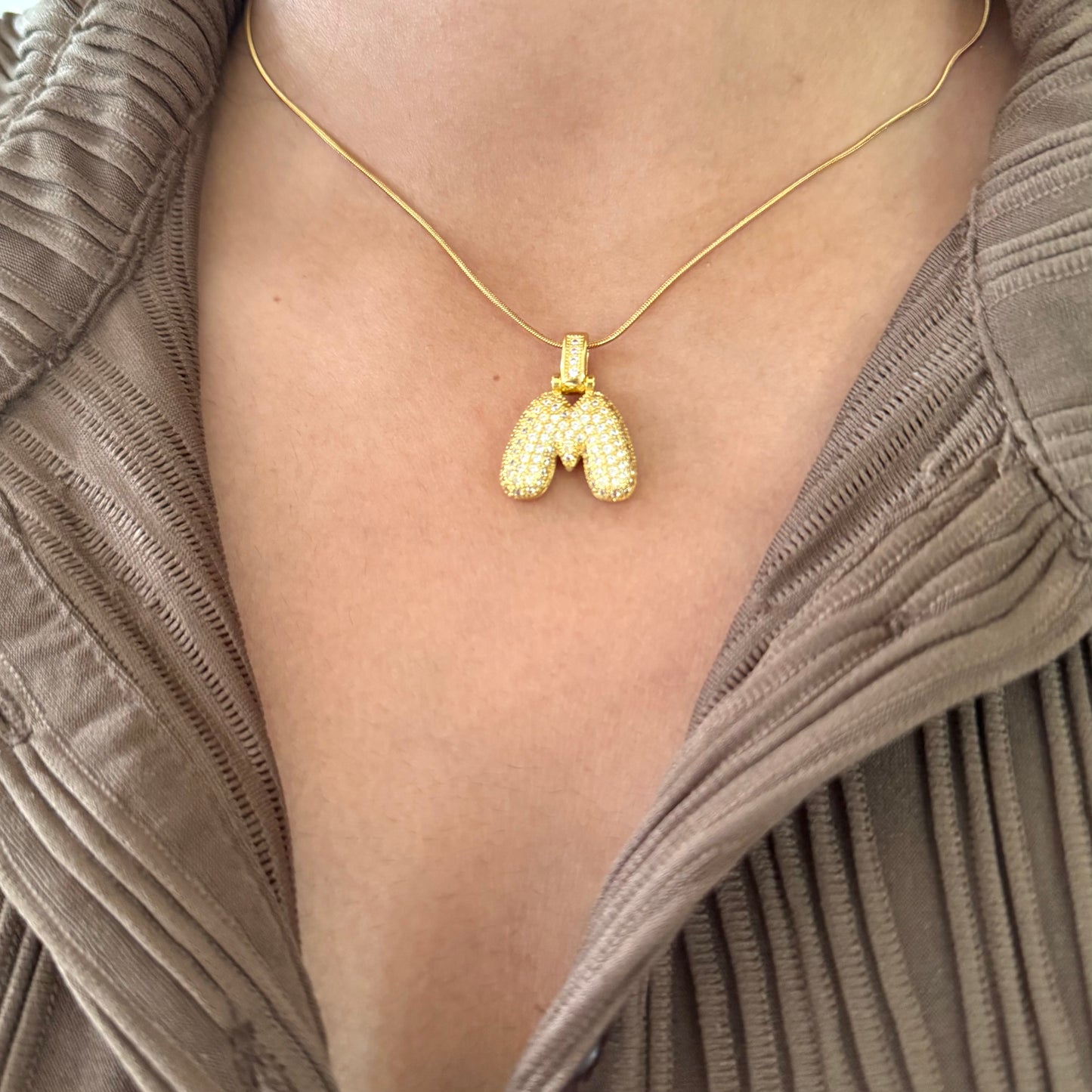 BUBBLE ICED NECKLACE(With chain)