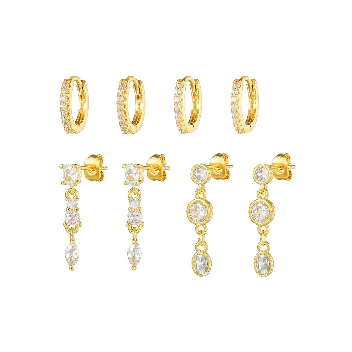 LUMEN EARRINGS ( SET OF 4 PAIRS)