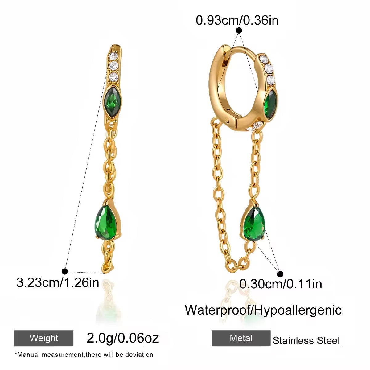 MATCHA EARRINGS ( GREEN)