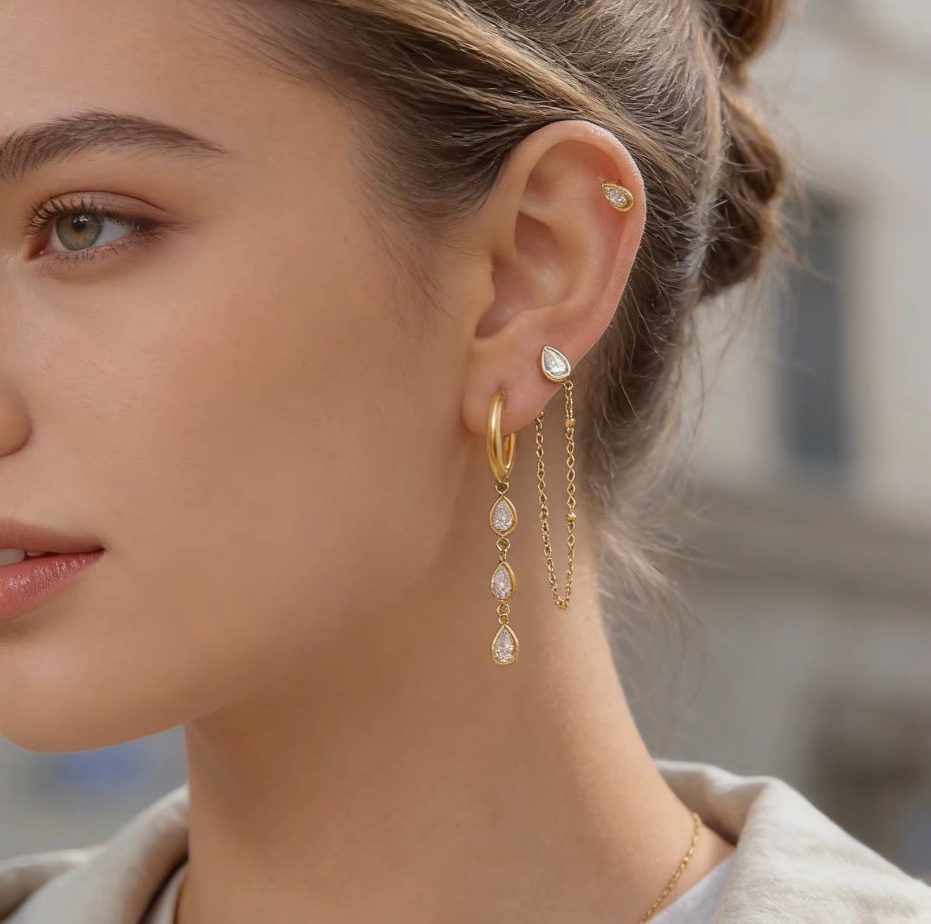 CAROLINE EARRINGS ( SET OF 3 PAIRS)