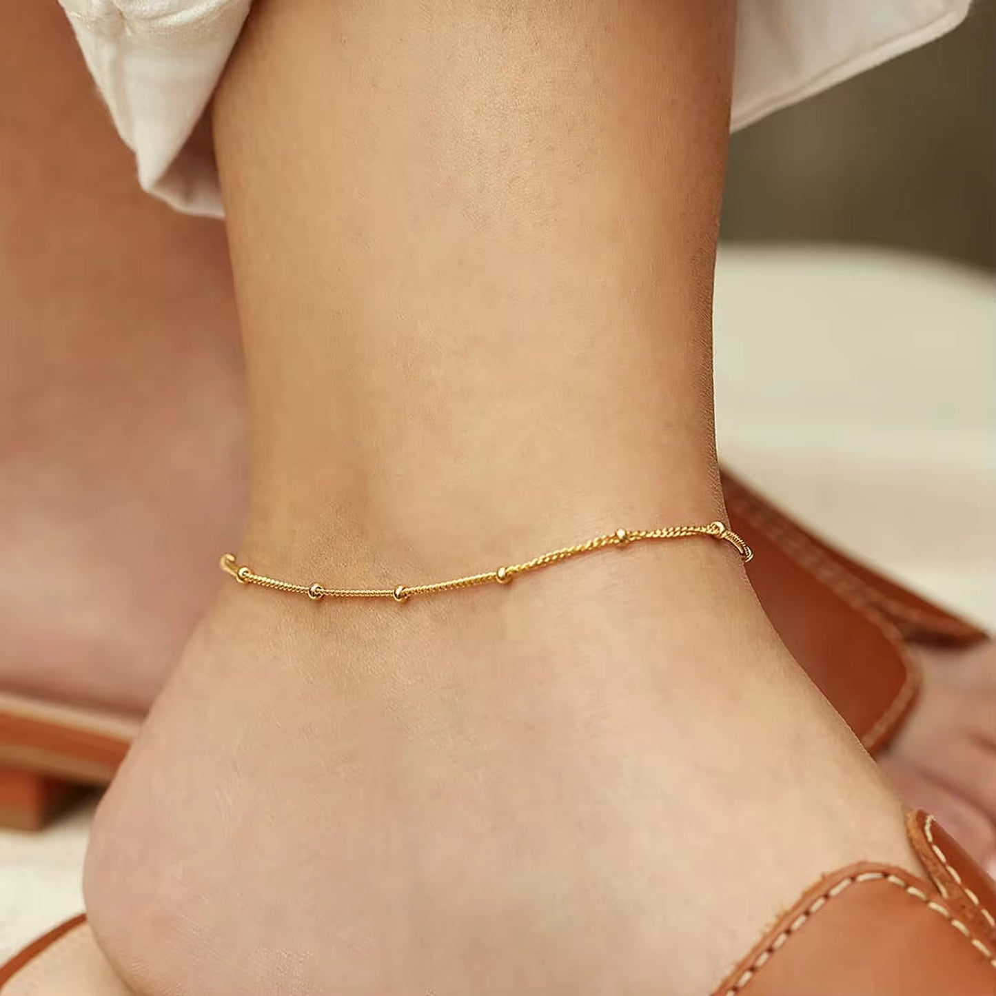 BEAD CHAIN ANKLET