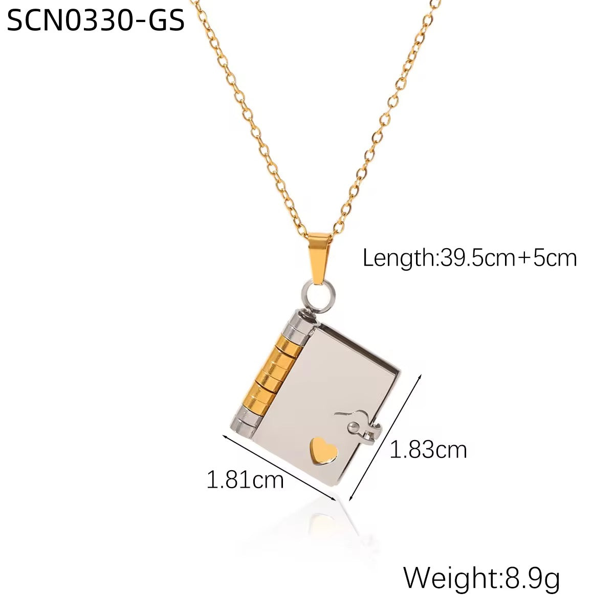 DEAR DIARY NECKLACE (ENGRAVABLE)