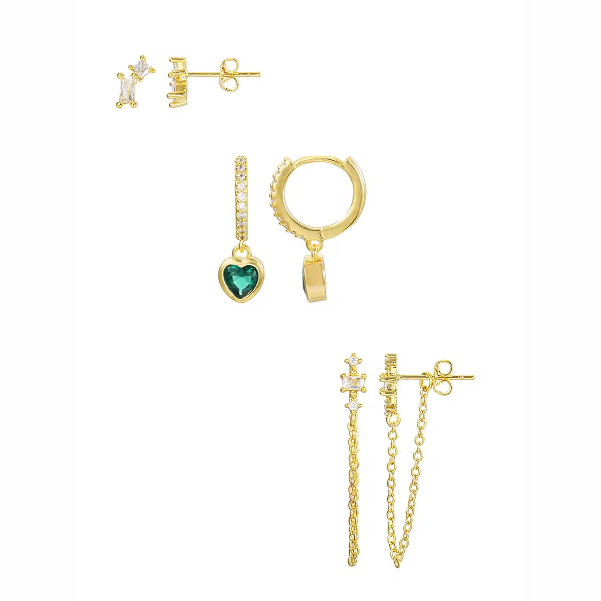 CALLA EARRINGS ( SET OF 3 PAIRS)