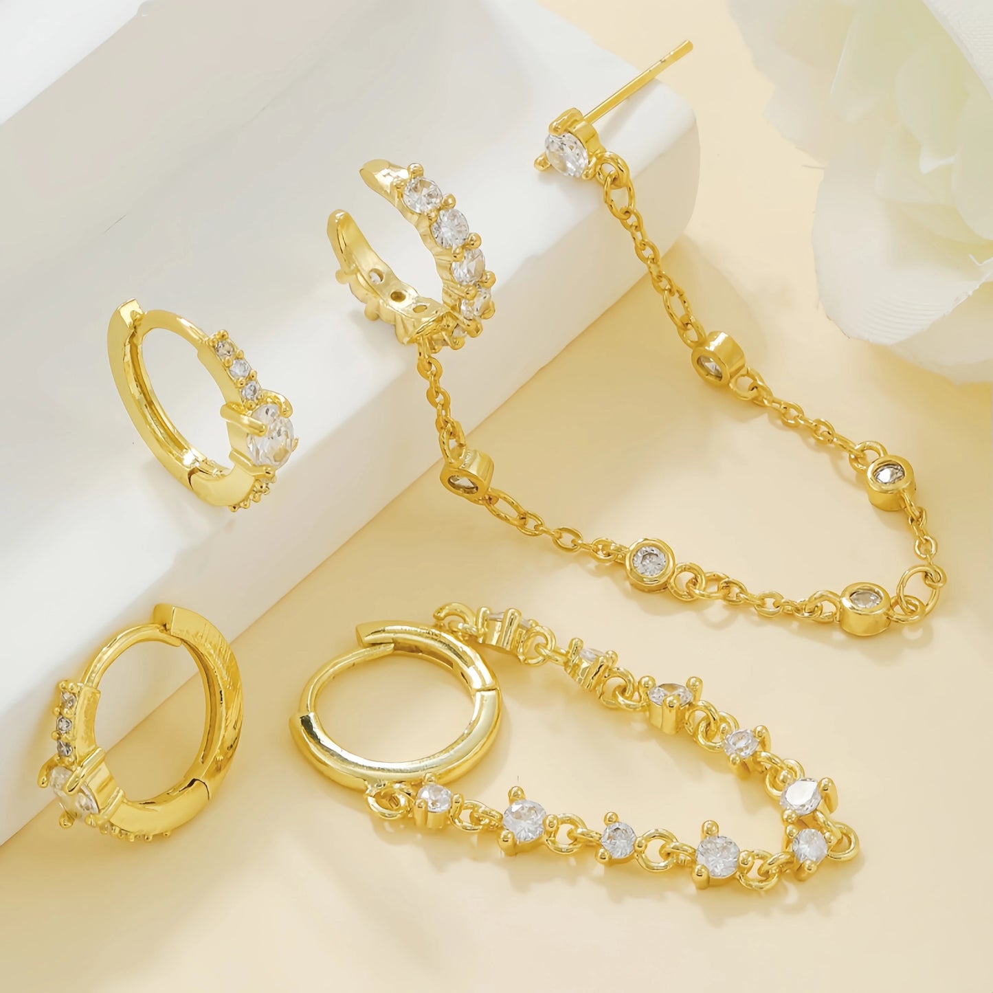 ELYNDRA EARRINGS ( SET OF 4 )