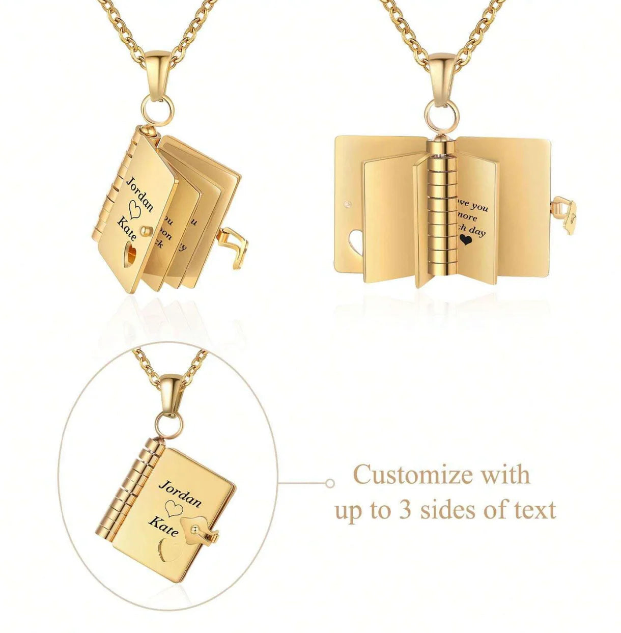 DEAR DIARY NECKLACE (ENGRAVABLE)