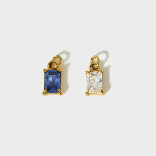 RECTANGULAR ZIRCONIA CHARM