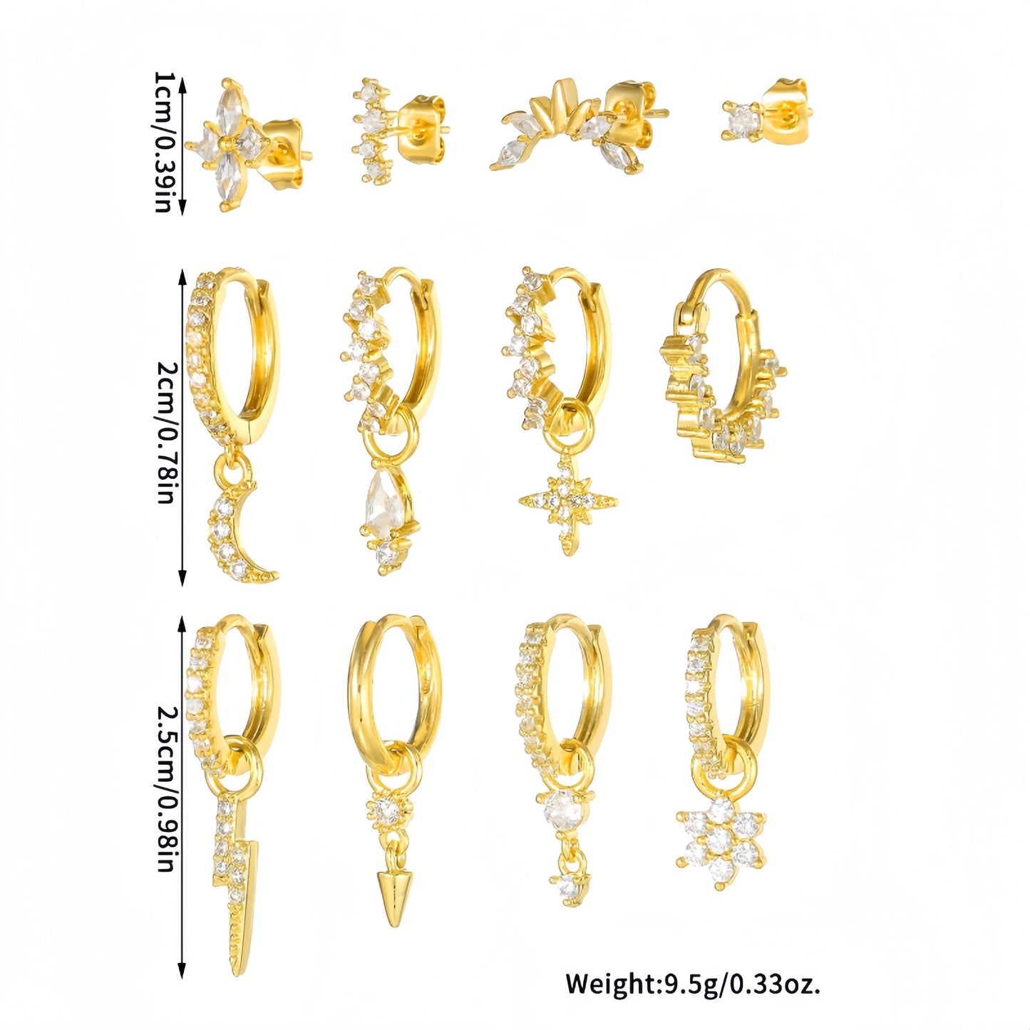 STARFIRE EARRINGS ( SET OF 12)