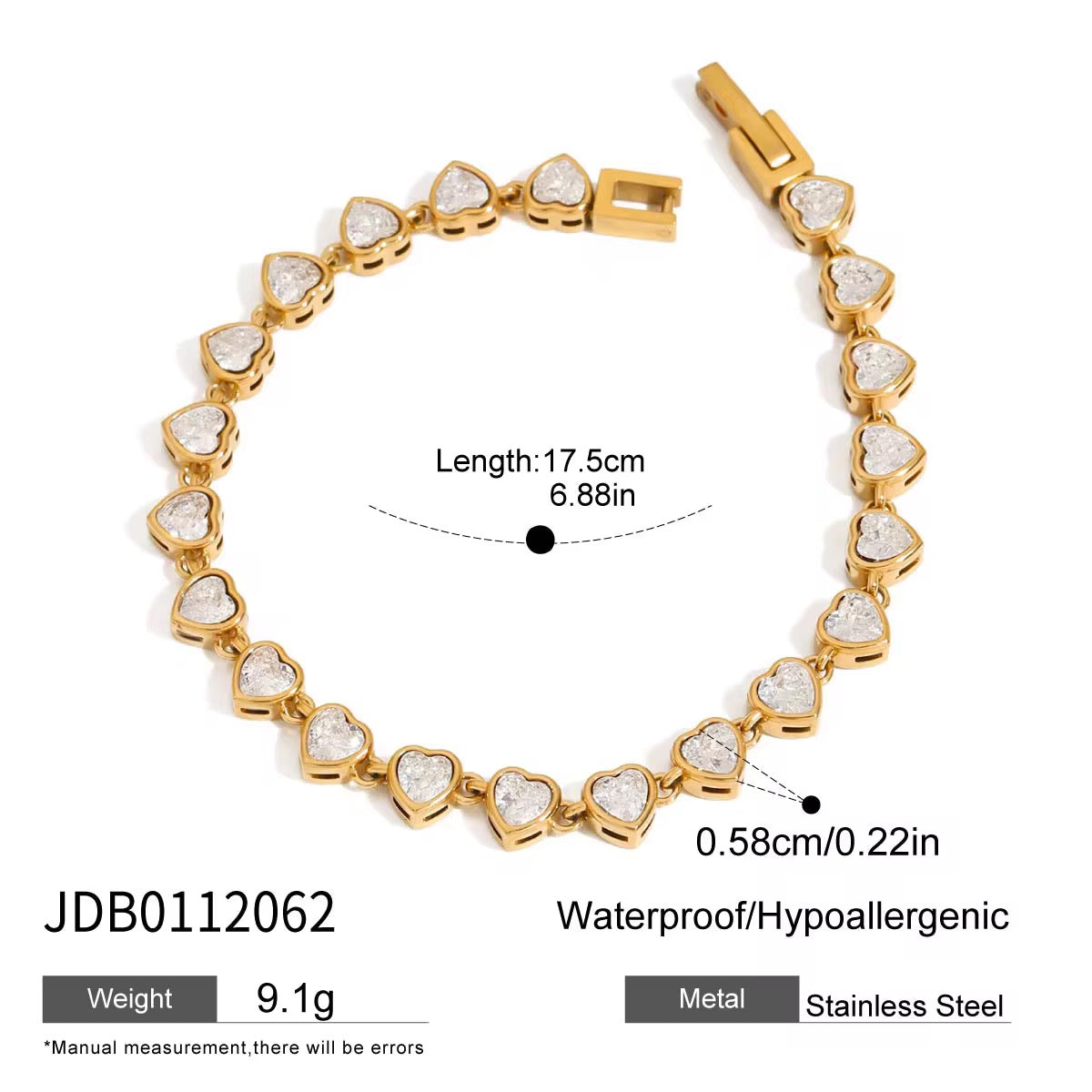 DAZZLE HEART BRACELET