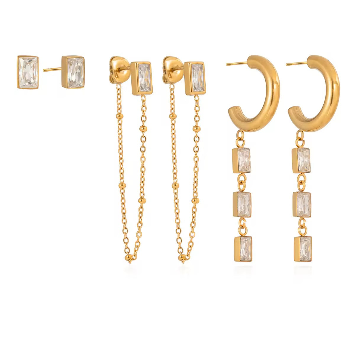 ERIN EARRINGS ( SET OF 3 PAIRS)