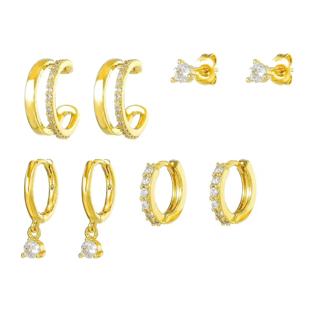 ZIVARA EARRINGS ( SET OF 4 PAIRS)
