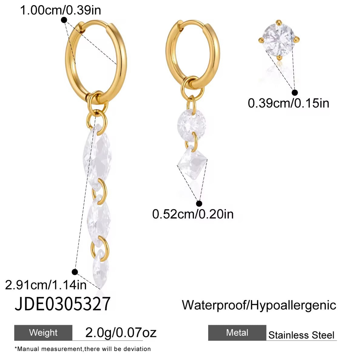 ARABELLA EARRINGS ( SET OF 3 PAIRS)