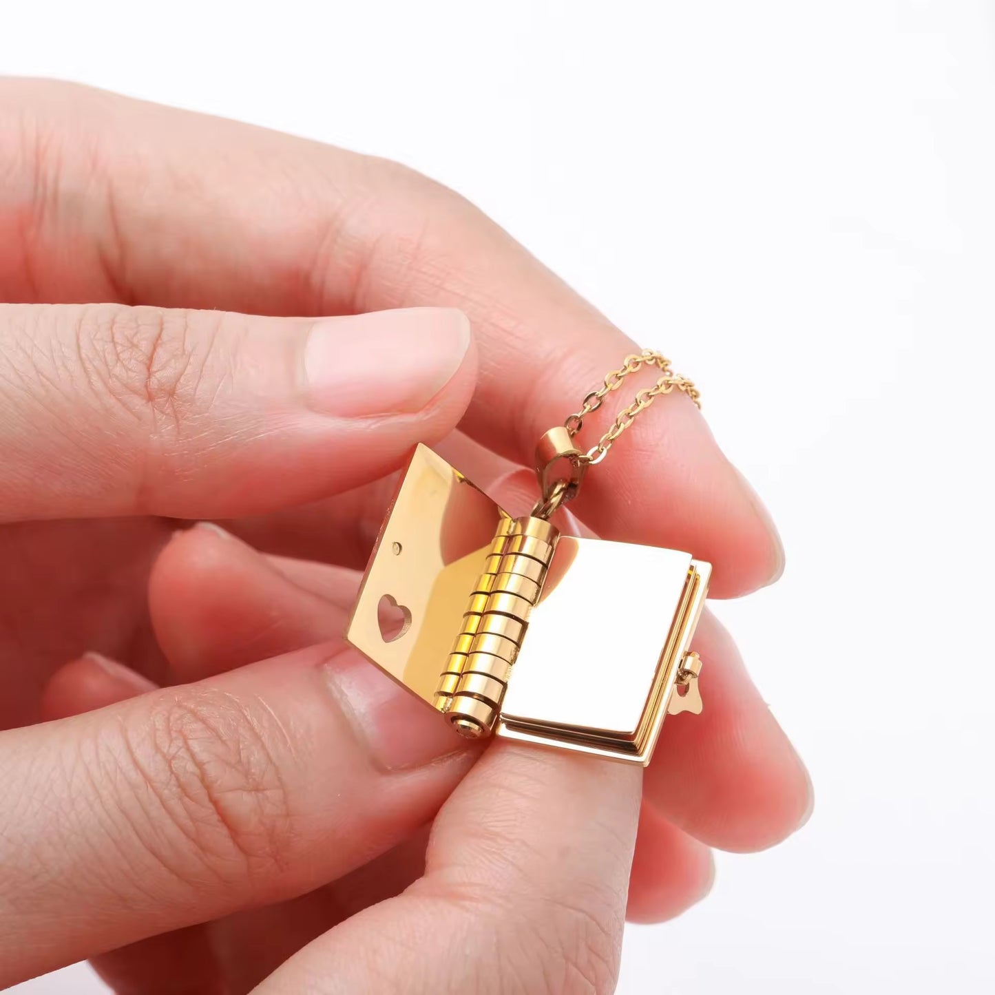 BOOK OF LOVE NECKLACE(ENGRAVABLE)