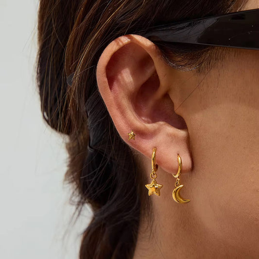 COSMIC CHARMS EARRINGS( SET OF 3 pairs)