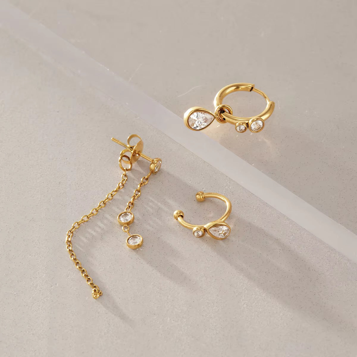 ELISE EARRINGS (SET OF 3 PAIRS)