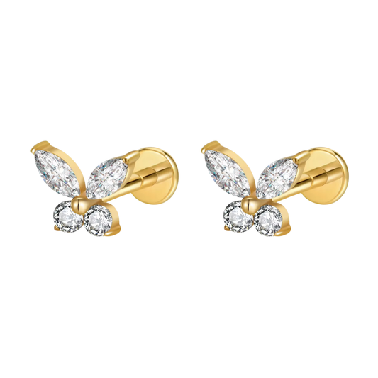 BUTTERFLY STUDS (PAIR)