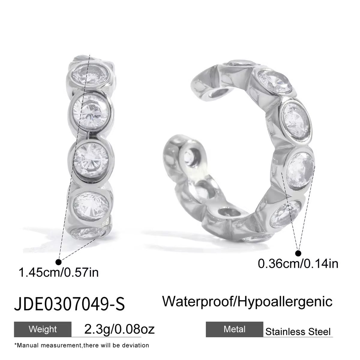 SARAH EARCUFFS ( SILVER)