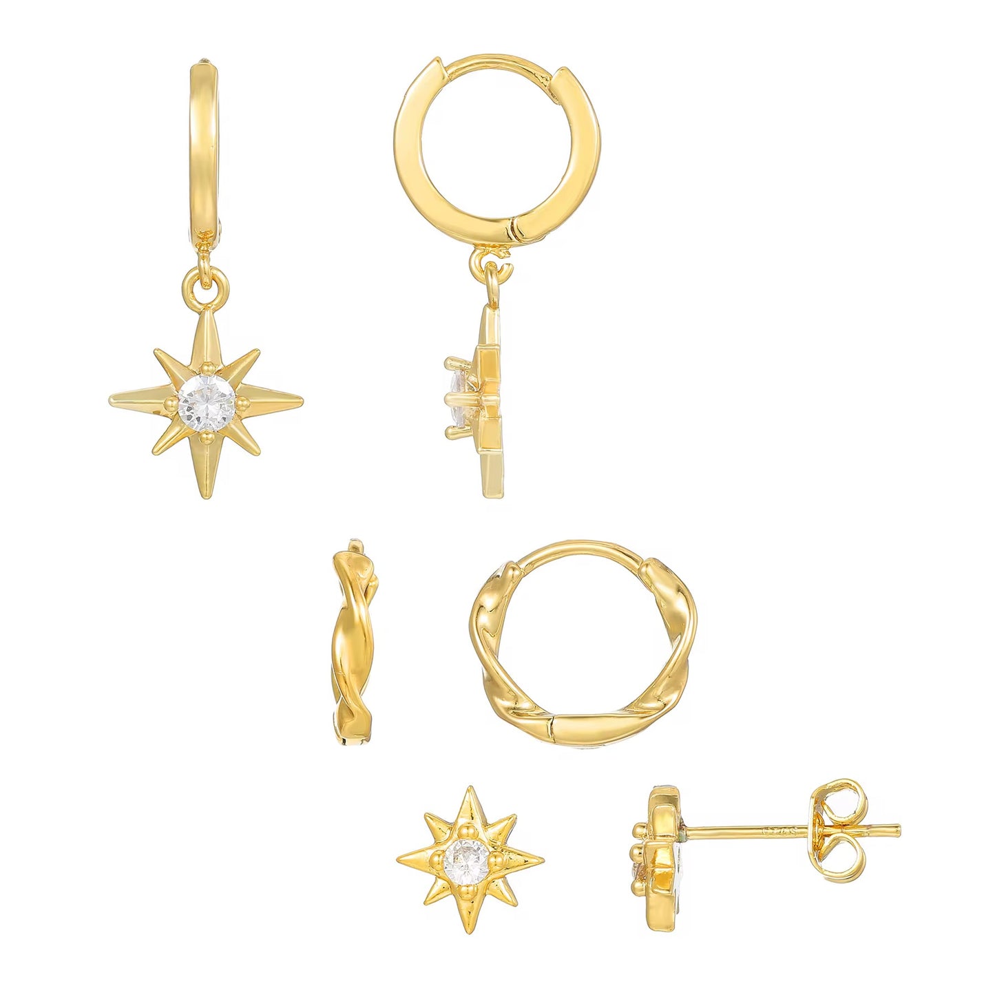 NYLA EARRINGS ( SET OF 3 PAIRS)