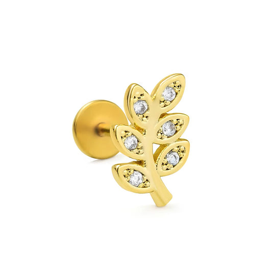 LEAF STUDS ( PAIR)