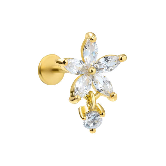 DANGLING FLOWER STUDS( PAIR)