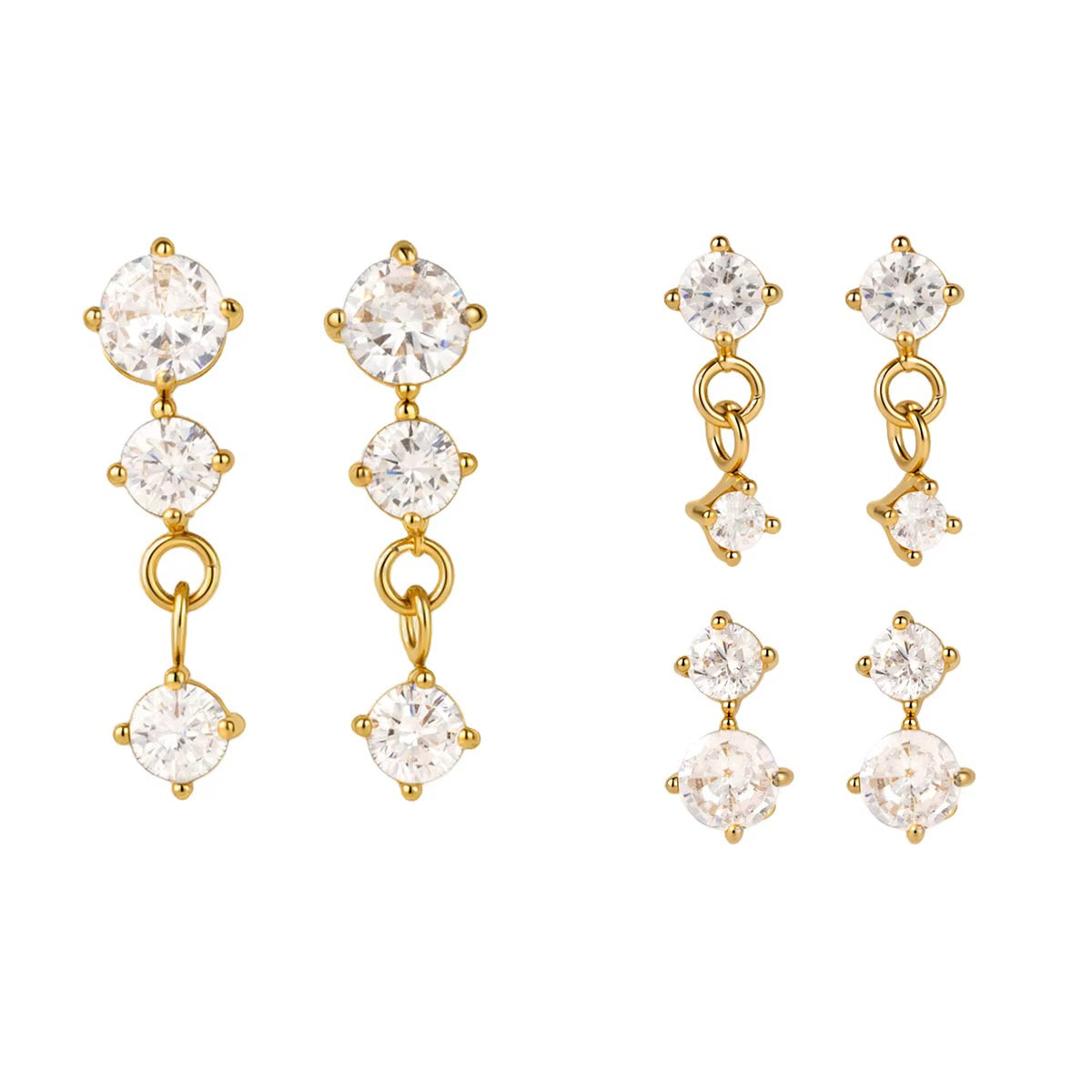 BELLA EARRINGS (SET OF 3 PAIRS)