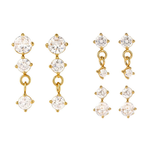 BELLA EARRINGS (SET OF 3 PAIRS)