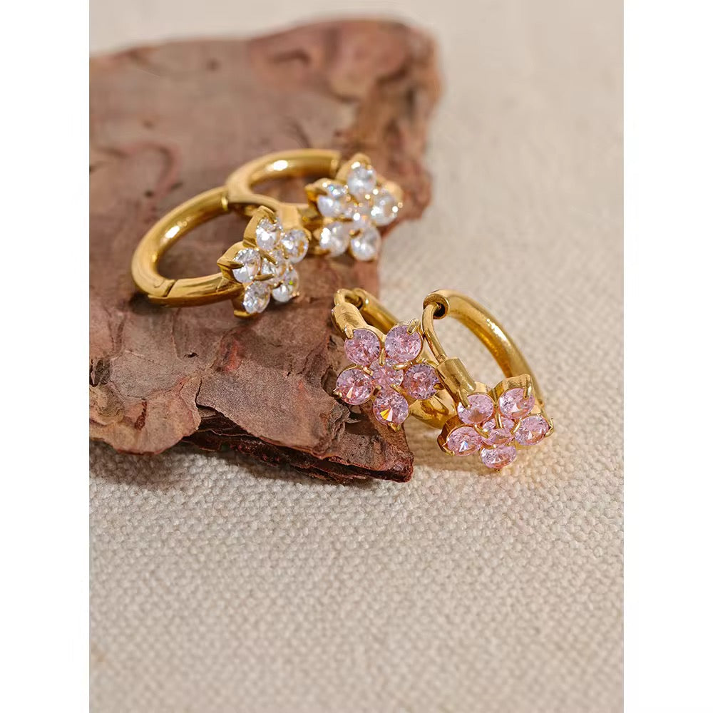 FLORINA EARRINGS ( PINK)