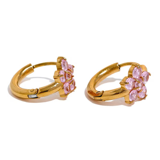 FLORINA EARRINGS ( PINK)