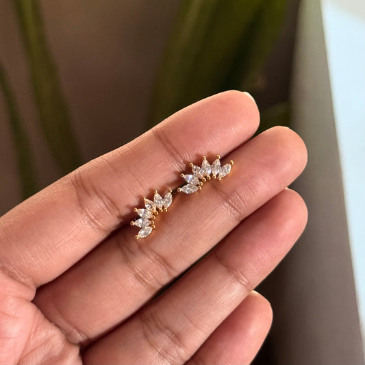 IRIS FLATBACK STUDS ( PAIR)