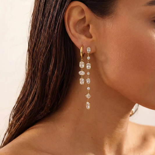 GALAXY EARRINGS ( WHITE )