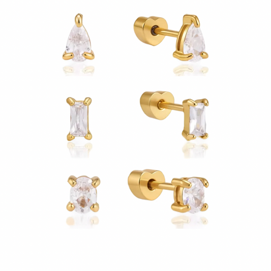 ALISON STUDS EARRINGS (SET OF 3 PAIRS)