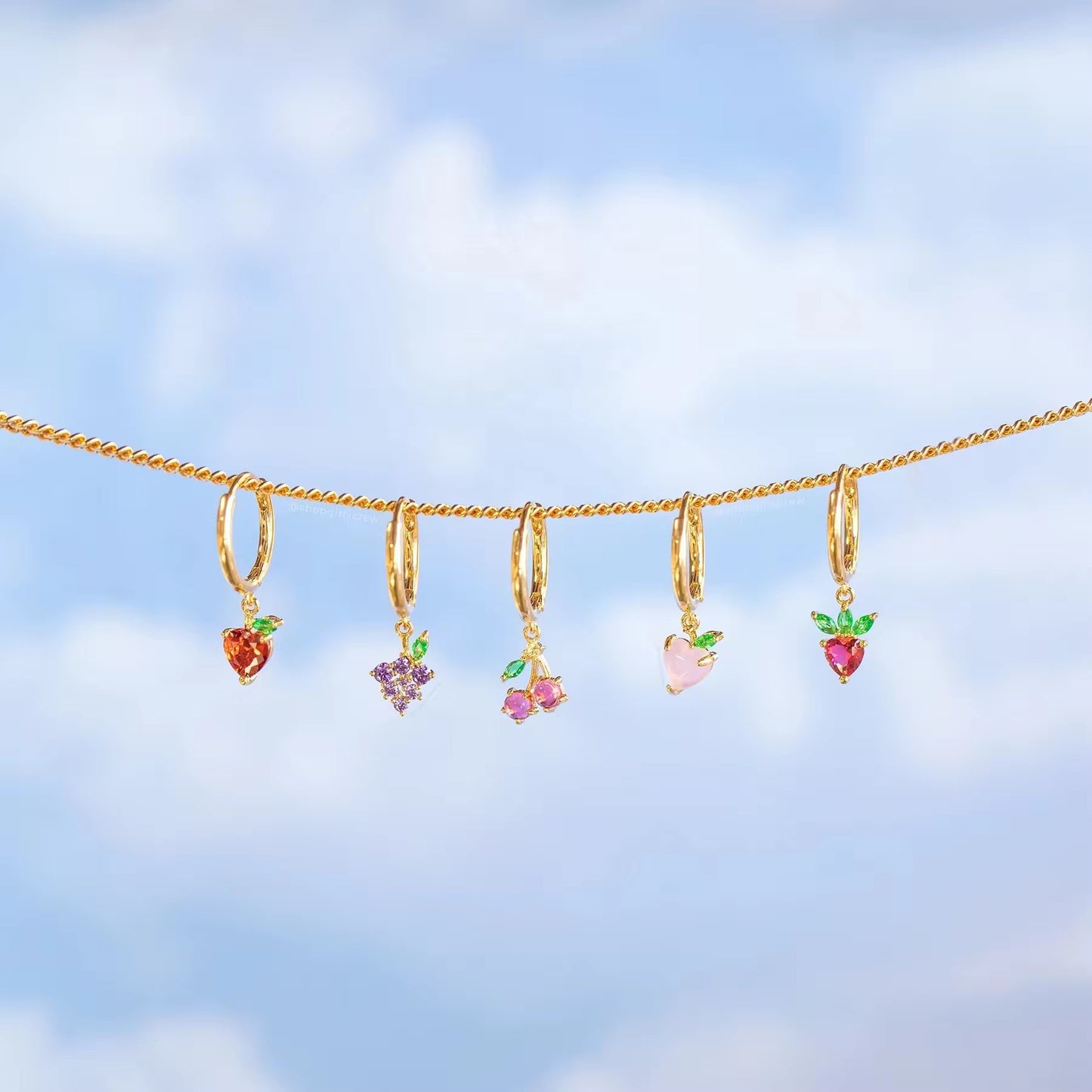 BERRIES EARRINGS ( SET FOR 6 PAIRS)