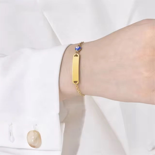EVIL EYE ENGRAVABLE BRACELET
