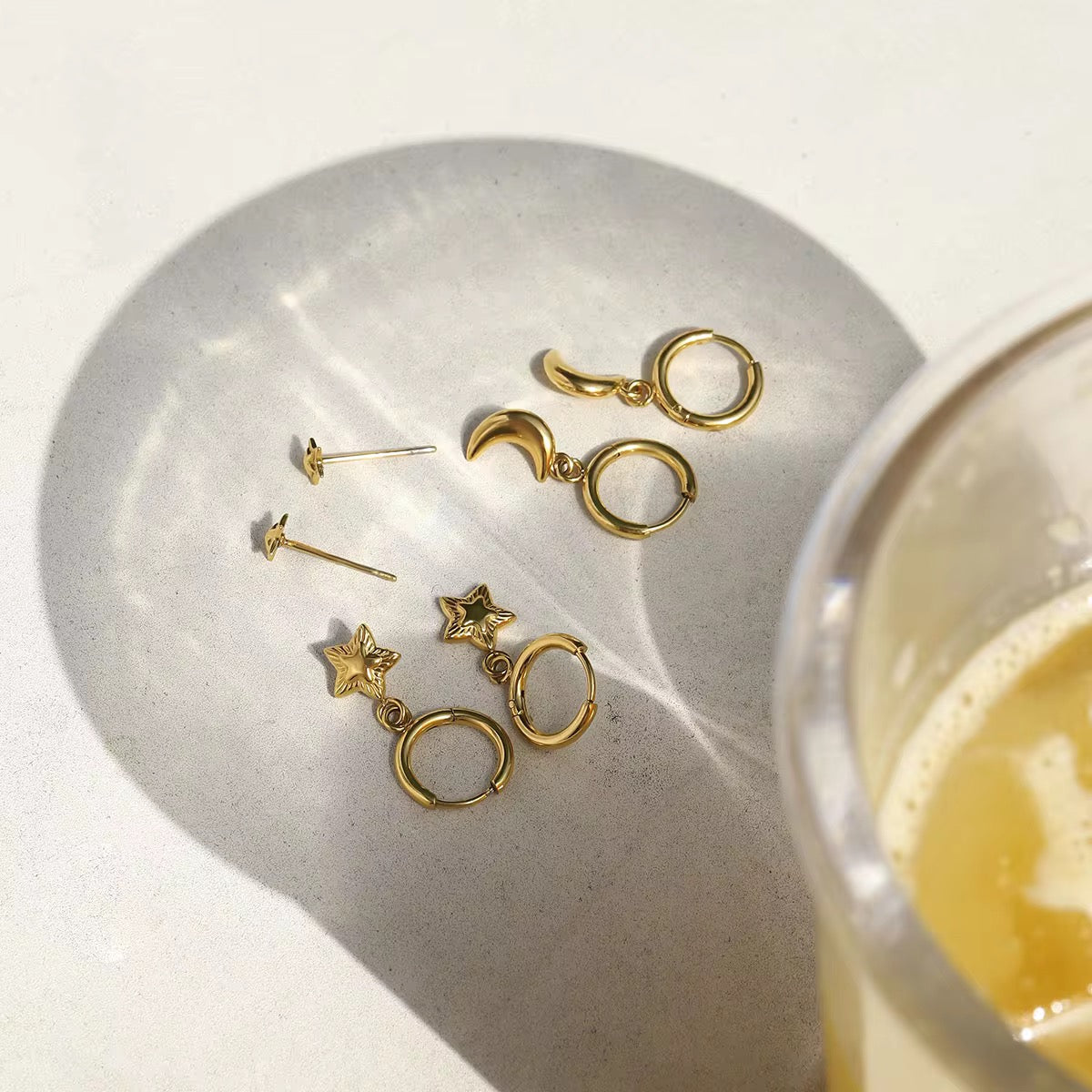 COSMIC CHARMS EARRINGS( SET OF 3 pairs)
