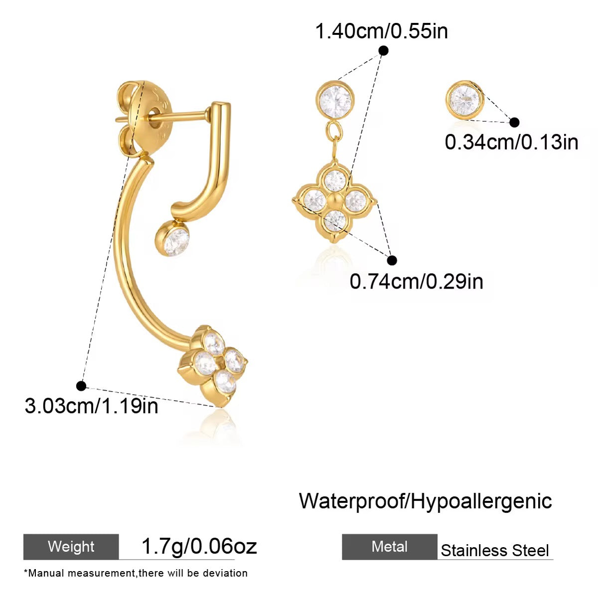 ATHALIE EARRINGS (SET OF 3 PAIRS)