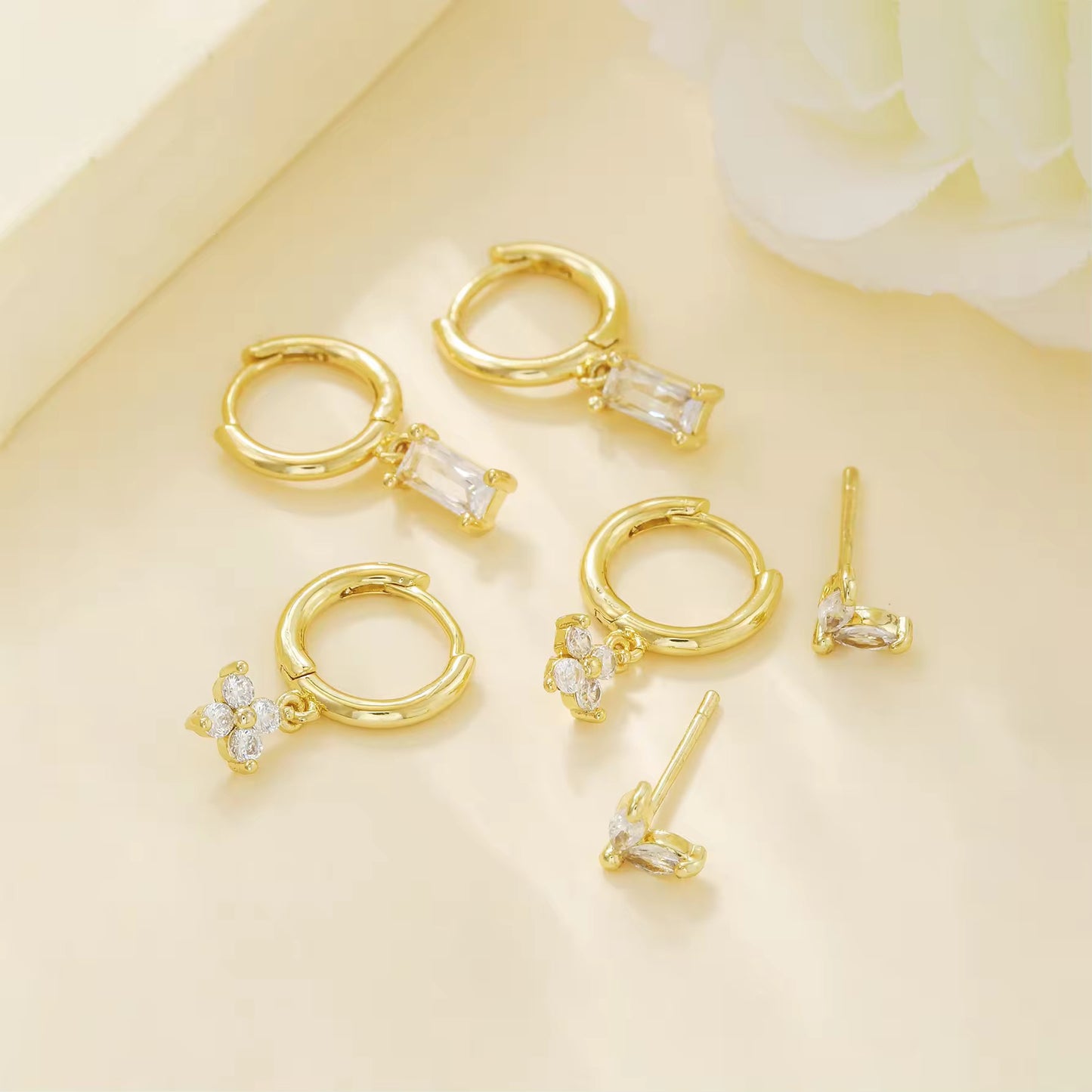 NOIR EARRINGS ( SET OF 3 PAIRS)