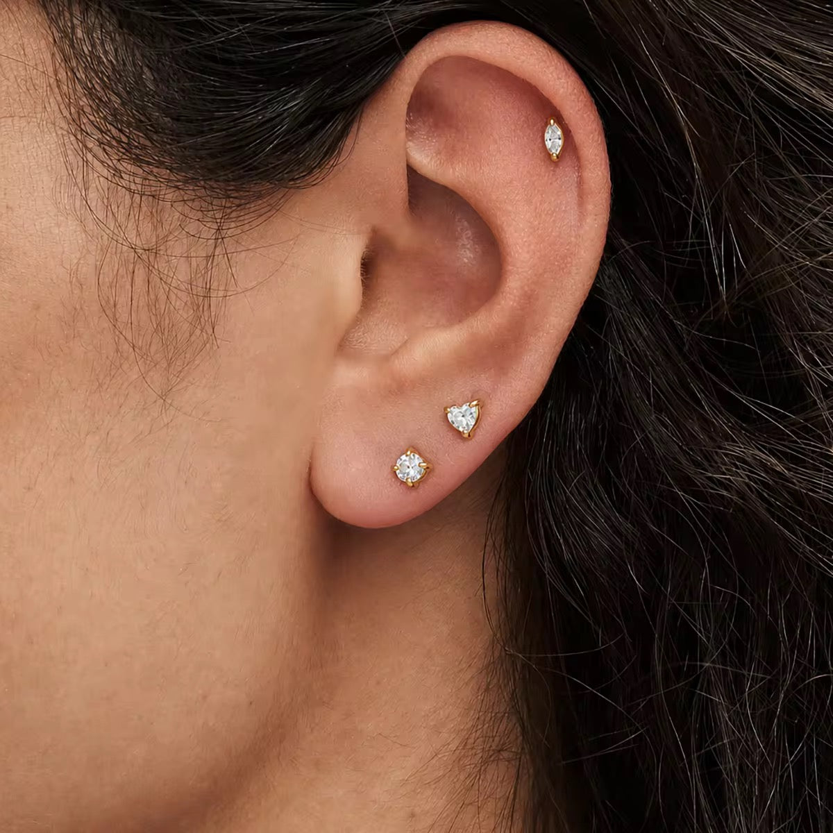 CLARA STUDS EARRINGS ( SET OF 3 PAIRS)